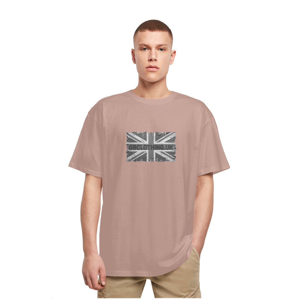 Distressed Black Flag Heavy Oversized T-Shirt