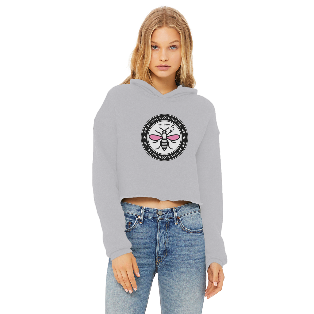 GBee Of Manchester Ladies Cropped Raw Edge Hoodie