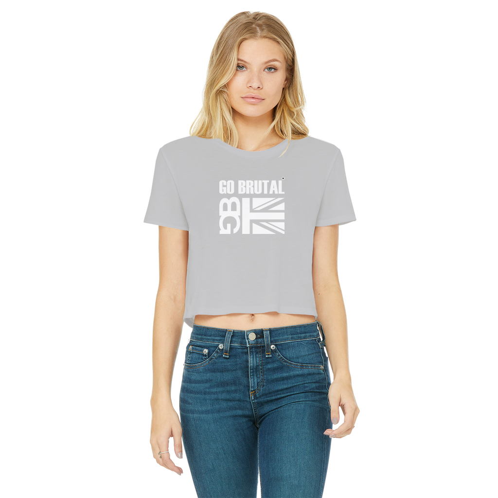 Go Brutal Classic Women's Cropped Raw Edge T-Shirt