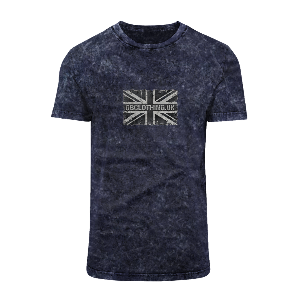 Distressed Black Flag Acid Washed T-Shirt