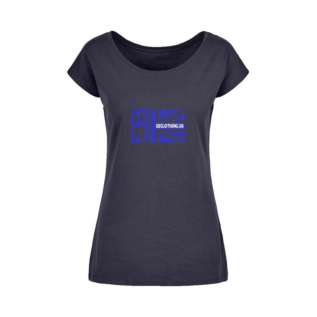 Blue Flag Wide Neck Womens T-Shirt XS-5XL