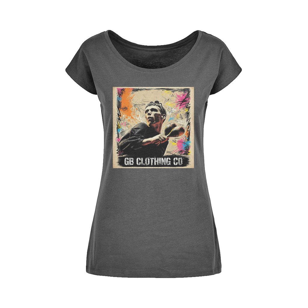 GB Legends - Bez Wide Neck Womens T-Shirt XS-5XL