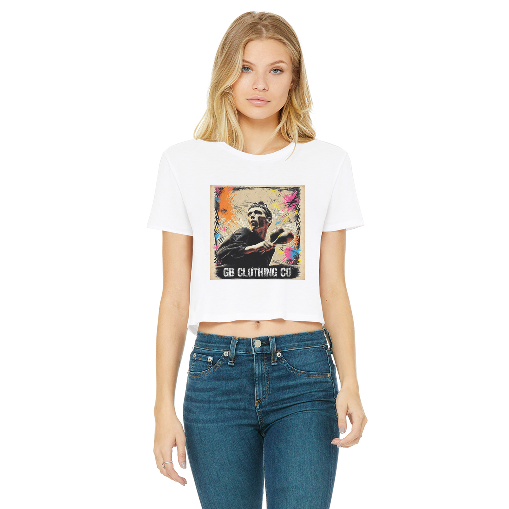 GB Legends - Bez Classic Women's Cropped Raw Edge T-Shirt