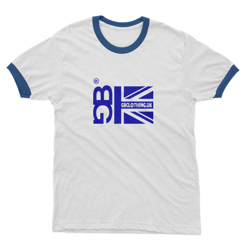 Blue Flag Adult Ringer T-Shirt