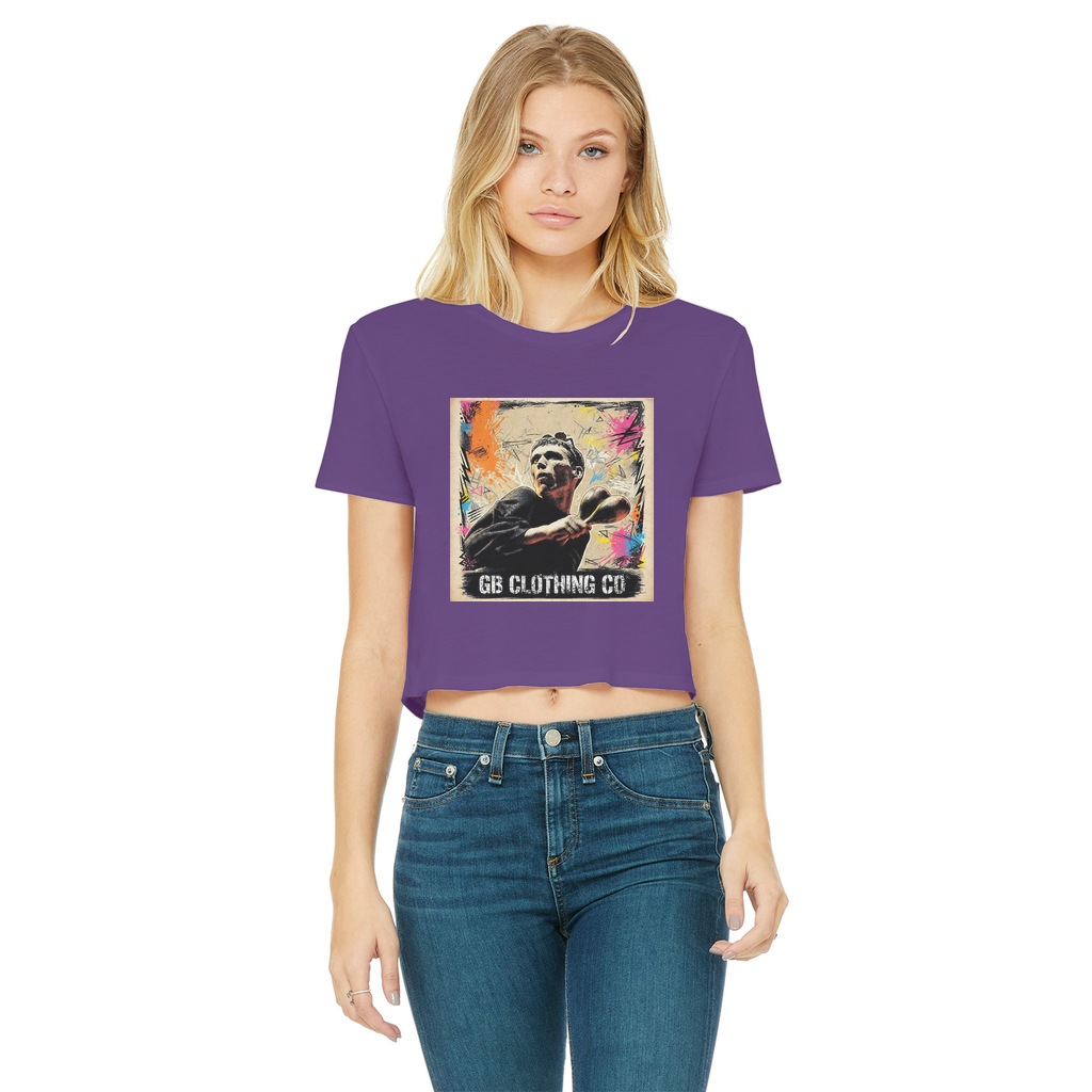 GB Legends - Bez Classic Women's Cropped Raw Edge T-Shirt