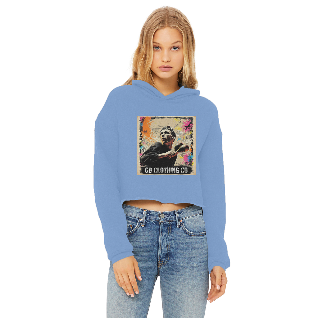 GB Legends - Bez Ladies Cropped Raw Edge Hoodie
