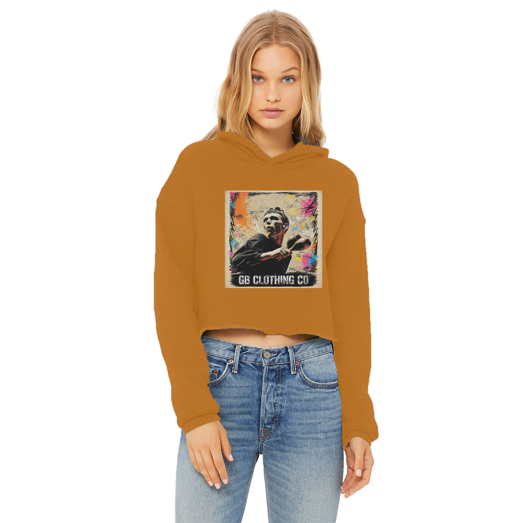 GB Legends - Bez Ladies Cropped Raw Edge Hoodie