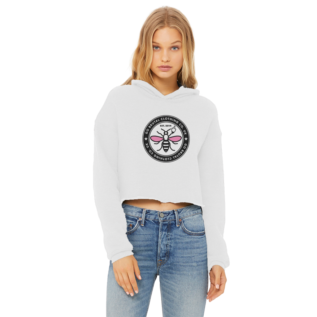 GBee Of Manchester Ladies Cropped Raw Edge Hoodie