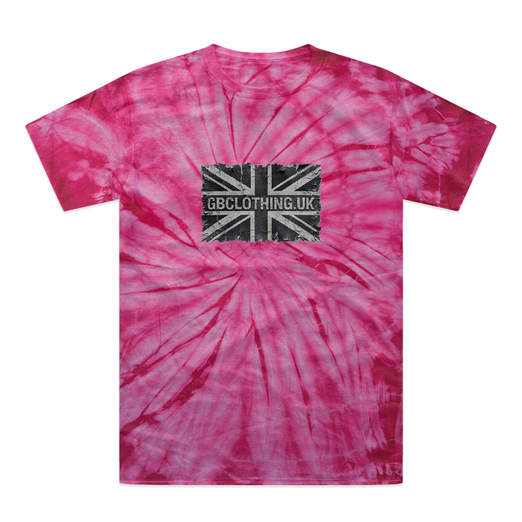 Distressed Black Flag Tonal Spider Tie-Dye T-Shirt