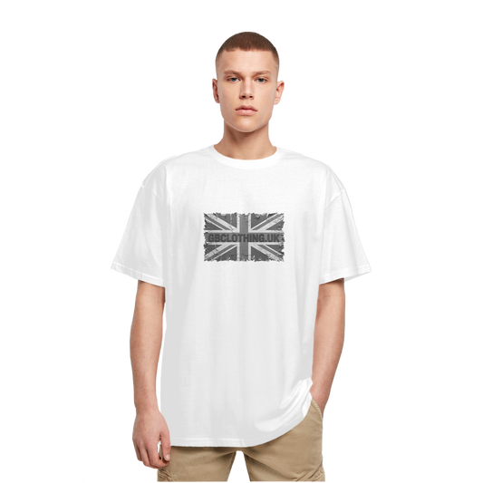 Distressed Black Flag Heavy Oversized T-Shirt